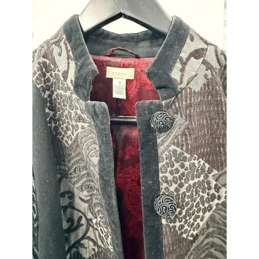 Chico's Heavy Fully Lined Patterned Jacket
